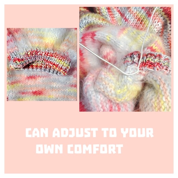 Alpaca Custom Puff Sleeve Sweater Pastel Colors  New - Picture 9 of 9